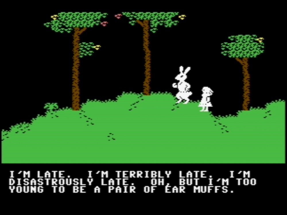 Gameplay of Alice in Wonderland for Commodore 64